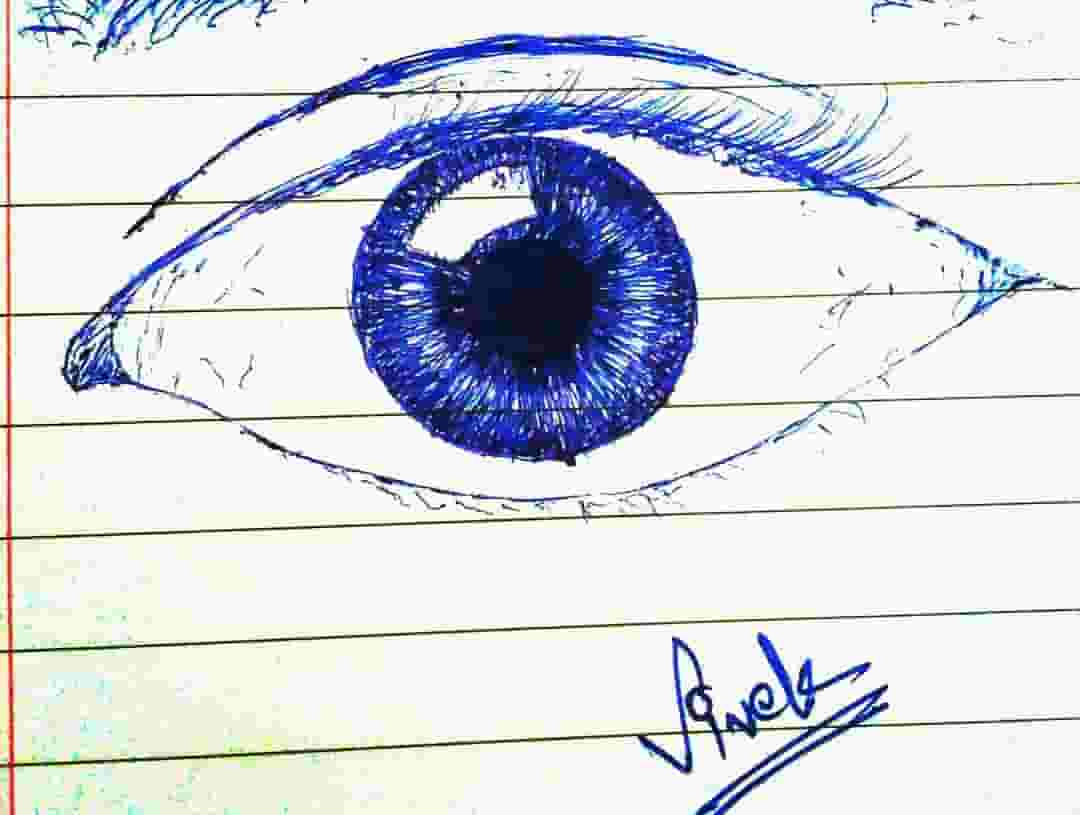 eye pen sketch drawing