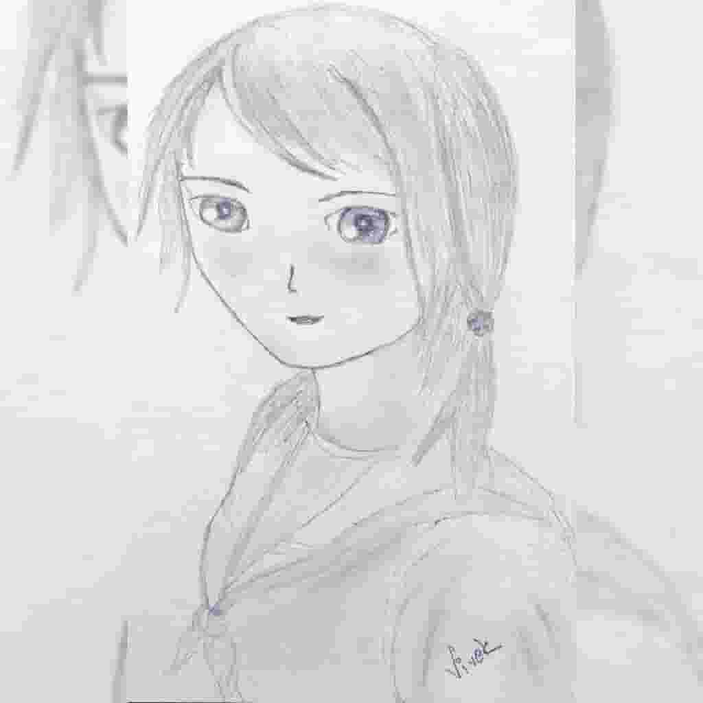 girl sketch drawing