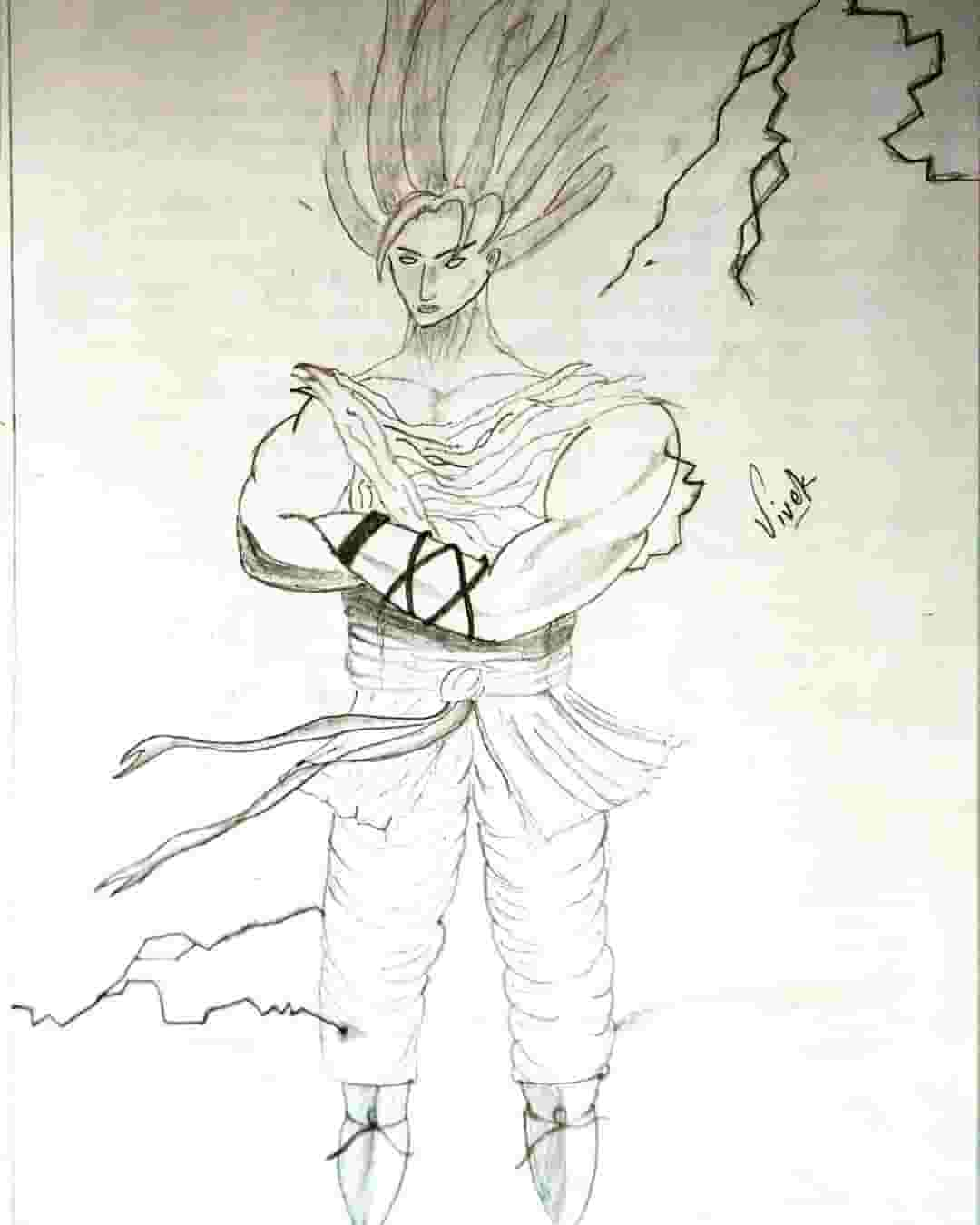 goku dragon ball z drawing